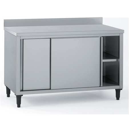 Meubles inox cuisine 1400x700 porte coulissantes Avec dosseret