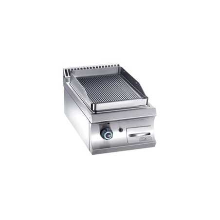 Plaque à snacker gaz MBM rainurée surface 350x560