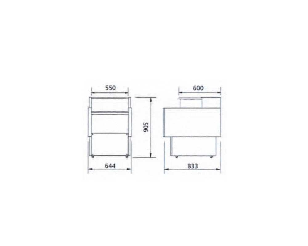 Vitrine multi-service ARAYA - prof d'expo 492mm