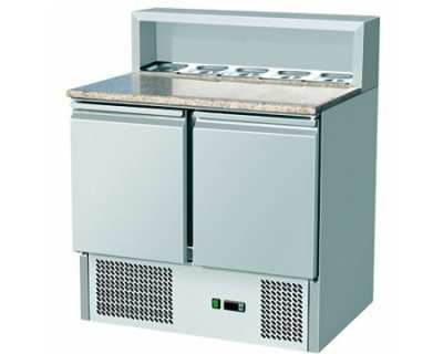 Saladette inox réfrigération 2 portes 288L 5x GN1/6