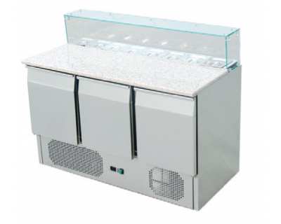 Saladette 3 portes 368L 8x GN1/6 en granit