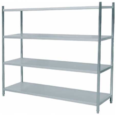 Rayonnage de stockage inox tablette renforcée prof. 400 Lg2000