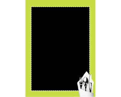 Ardoise noire 600x400 bordure vert