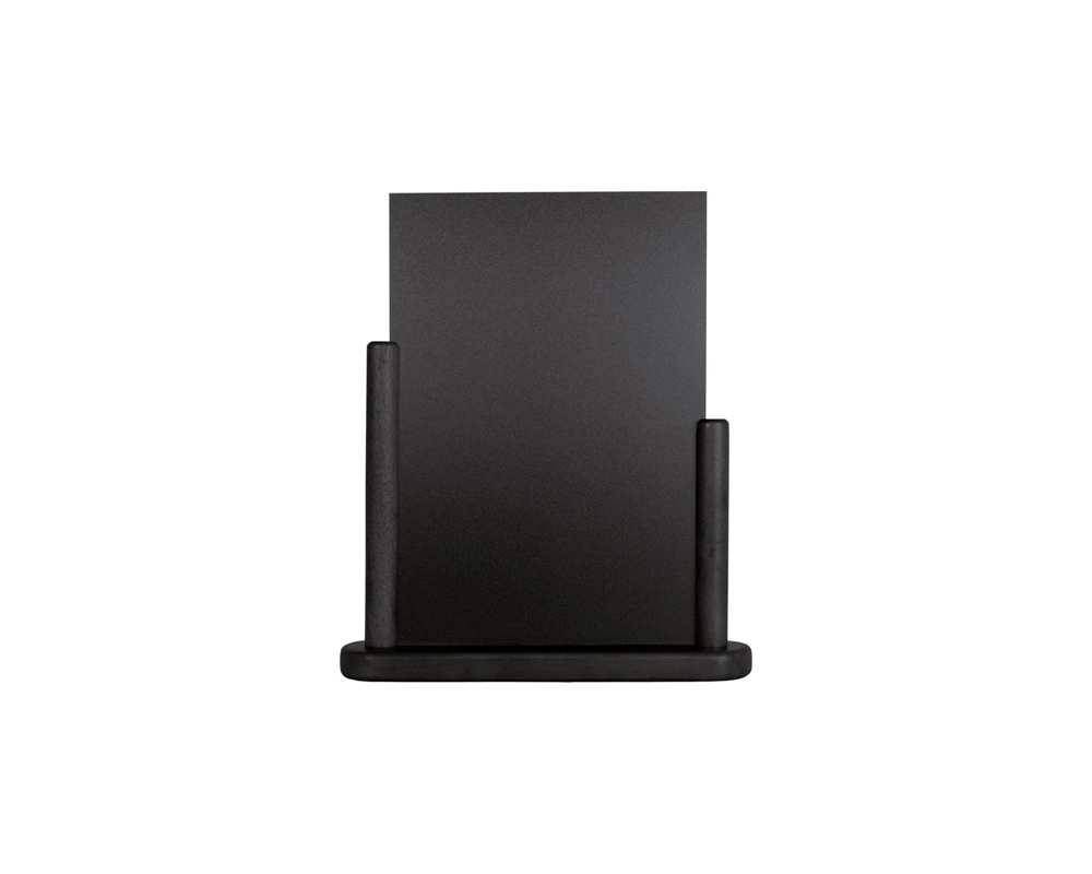 Chevalet de table format A4 bordure en bois noir