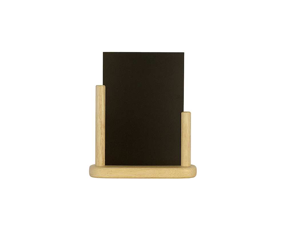 Chevalet de table format A4 bordure en bois nature
