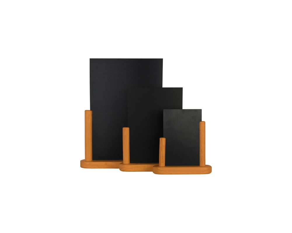 Chevalet de table format A4 bordure en bois teck
