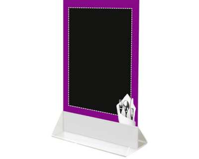 Chevalet de table 220x150 paquet de 3 bordure violet