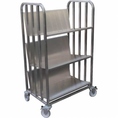 Chariots haut à vaisselle plateau 3 niveaux