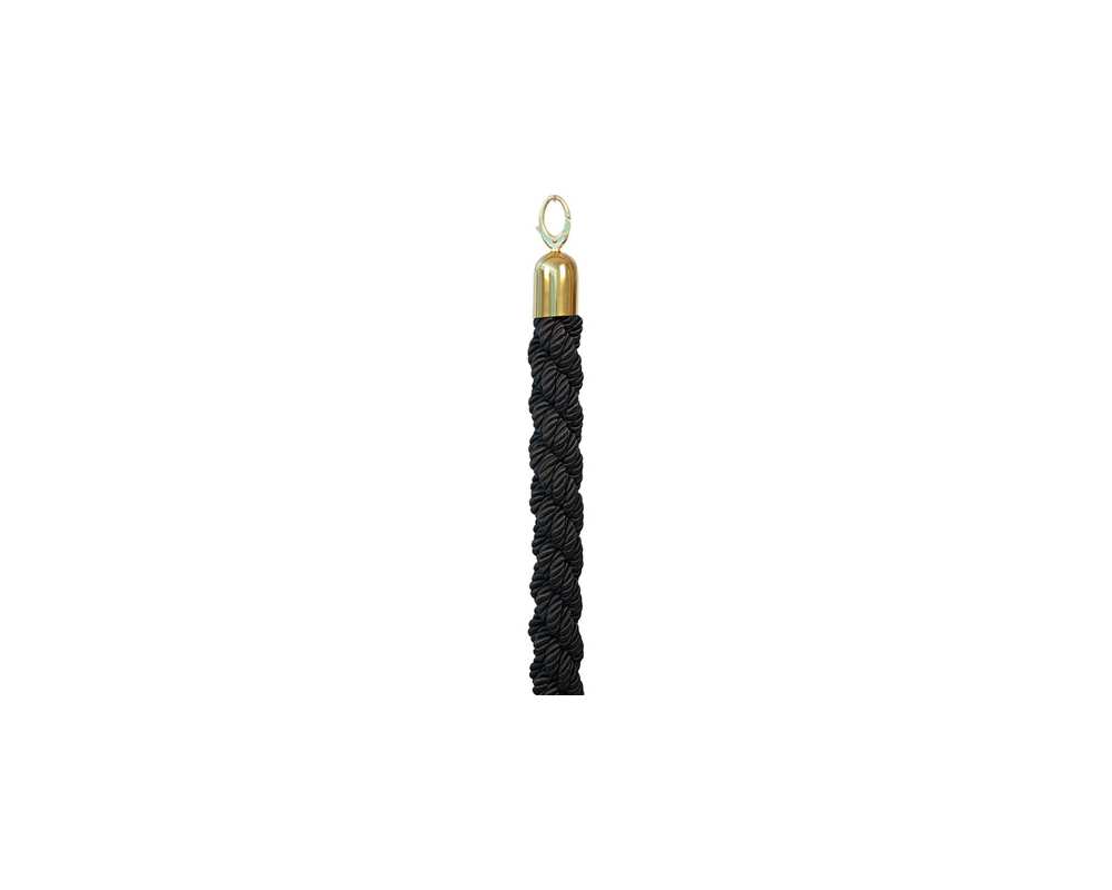 Corde pour poteaux Noir Laiton brillant (or)