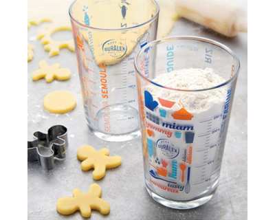 Lot de 12 verre mesureur en verre 56cl