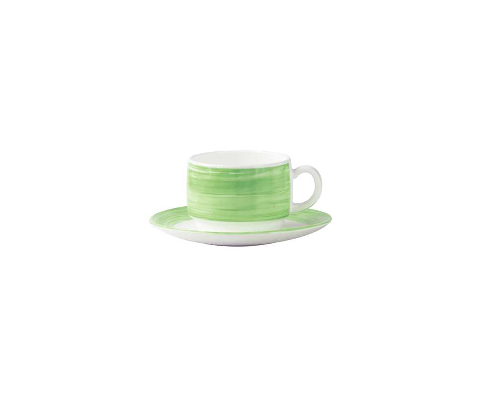 Lot de 12 Tasse thé 19 cl Vert RESTAURANT BRUSH