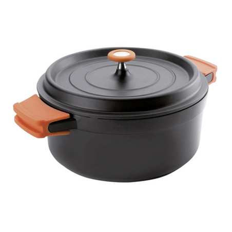 Cocotte rond Fonte d’aluminium noir ø16x7cm 1,3 litres