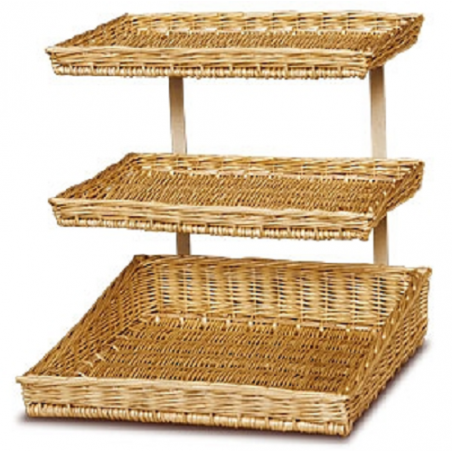 Présentoir boulangerie 3 niveaux sur support métal