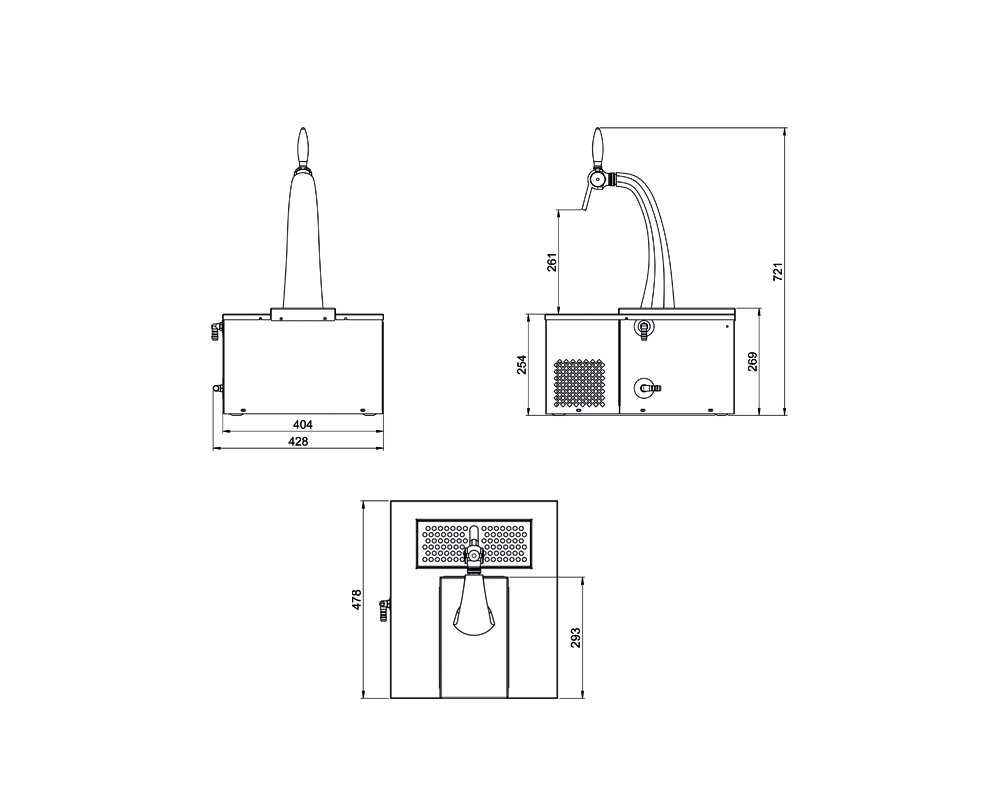 Tireuse à bière sur comptoir 1 tirage cuve 10 litres