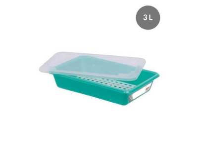 Bac plat 3 l haccp + couvercle +