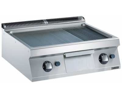 Fry-top gaz pl. Chr lisse+nervurée