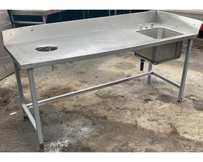 Table inox CHR - avec tiroir - 1m90 occasion - VENDU