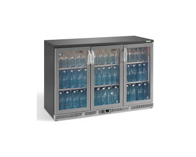 Arrière bar réfrigéré gamko déclassé maxiglass encadrement porte inox