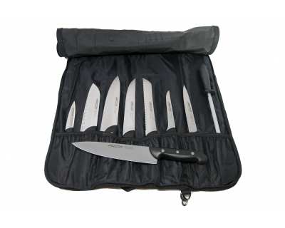 Trousse maitre garnie 7 couteaux +