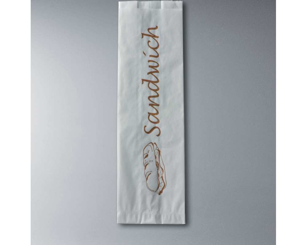Sacs sandwich kraft blanc 100/30+30x360mm - par 1000