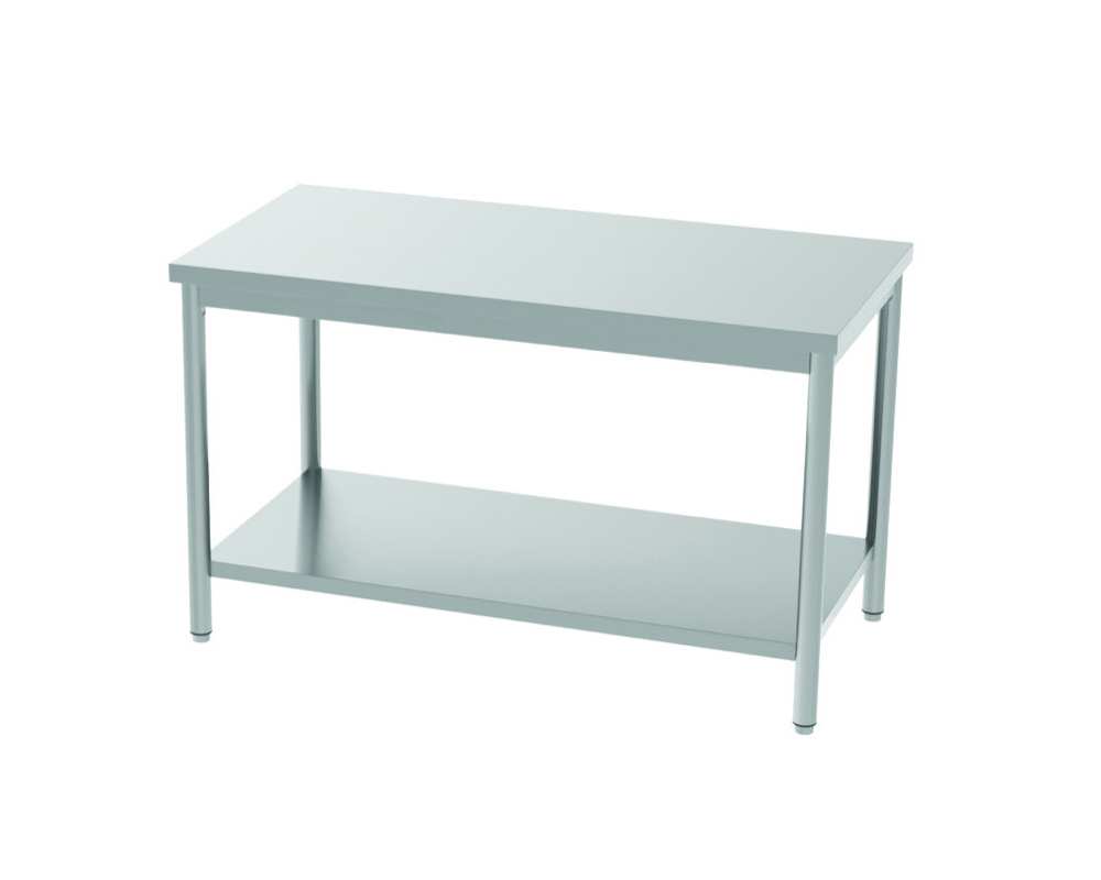 Table centrale 1400x600 avec étagère adosse