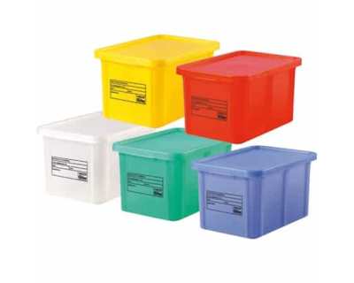 Bac rectangulaire 35l+couvercle roue