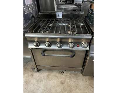 Fourneaux occasion 4 feux sur four à gaz visvardis