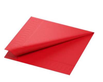 Serviettes dunisoft 40x40cm rouge