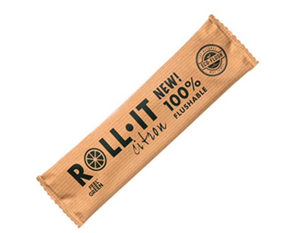 Rince-doigts flushable roll-it