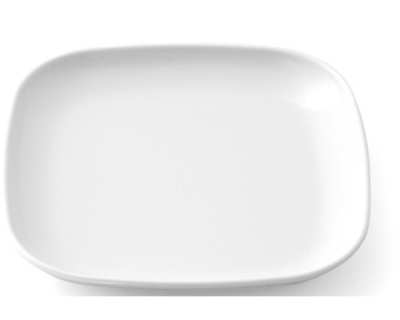 Assiette carrée multi-usage mélaminé blanche - Lot de 10
